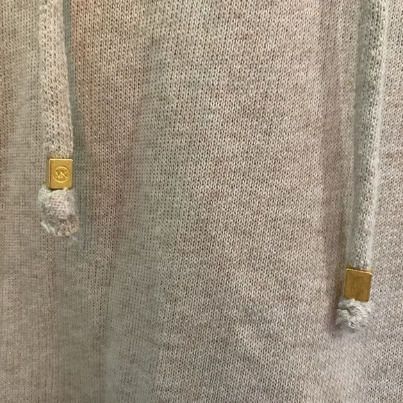 Michael Michael Kors Long Sleeve Hooded Shirt Beige Color Size Large - Picture 4 of 5